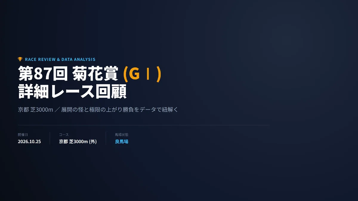 [AI Analysis] Kikuka Sho (2026) Race Review - 2 Horses to Watch Next ...