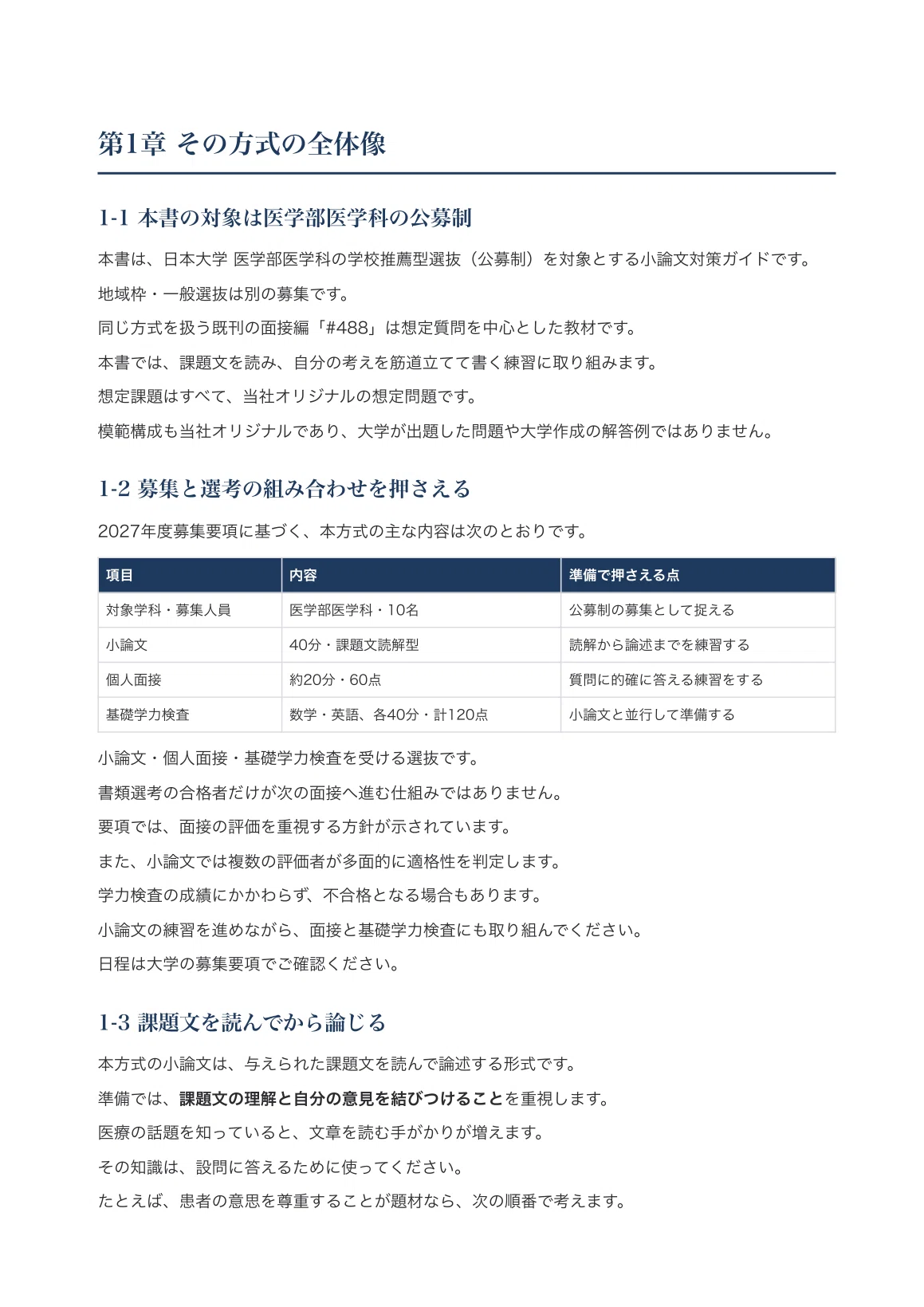 [Nihon University School of Medicine] School Recommendation Selection ...