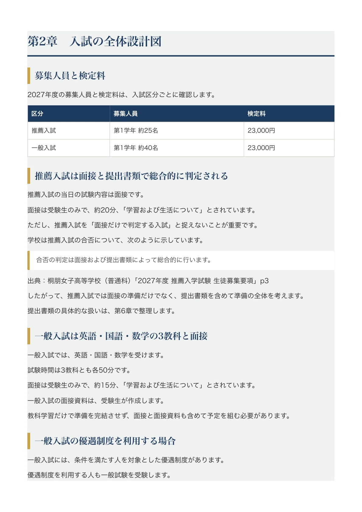 [Toho Girls' High School] High School Entrance Exam Guide [2027 ...