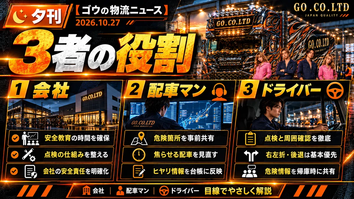 [Go's Logistics News] Japan's Best Safe Driver Decided! The Content of ...