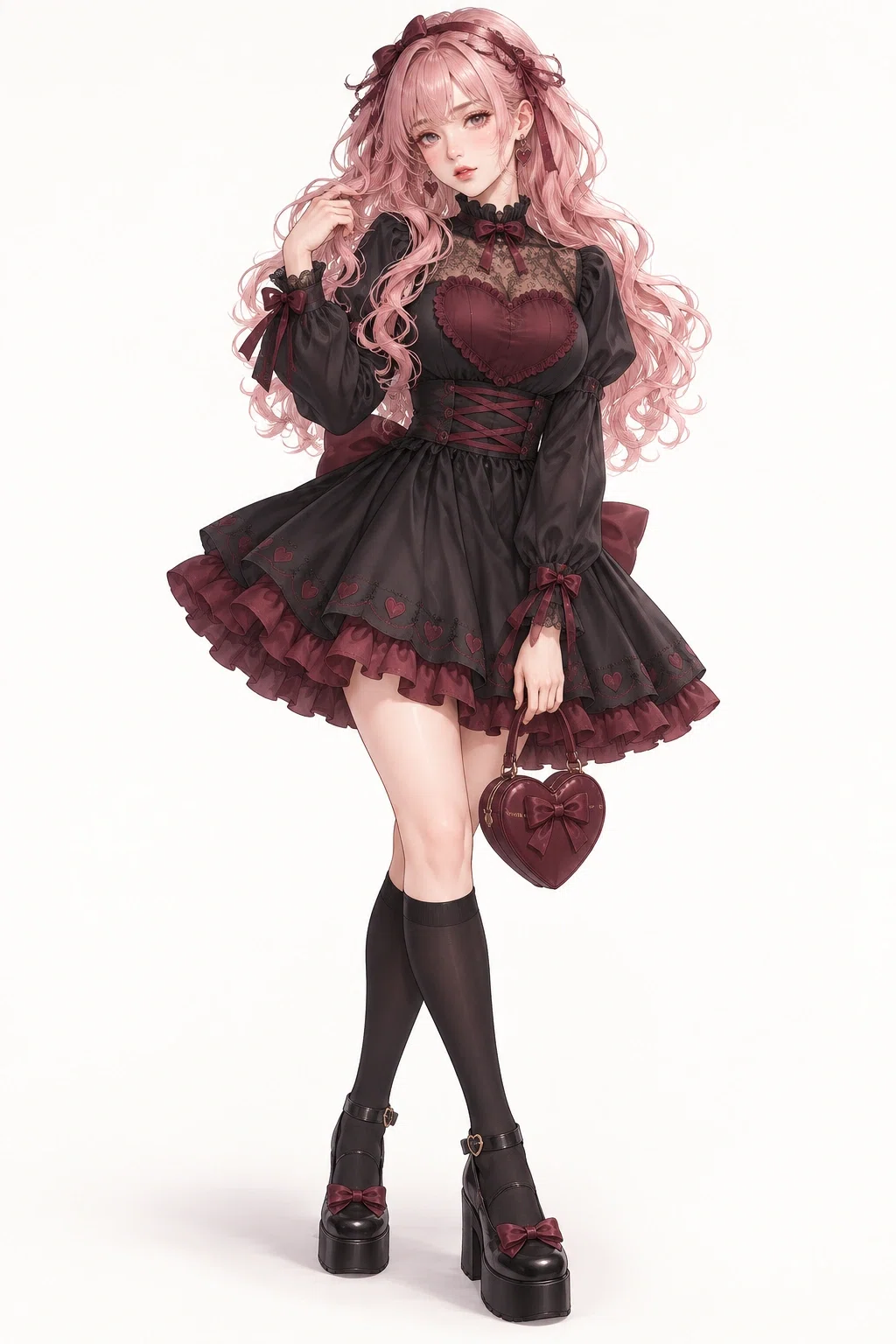 [3 Wine Red Outfit Selections] Changing the Area of Red with Knits ...