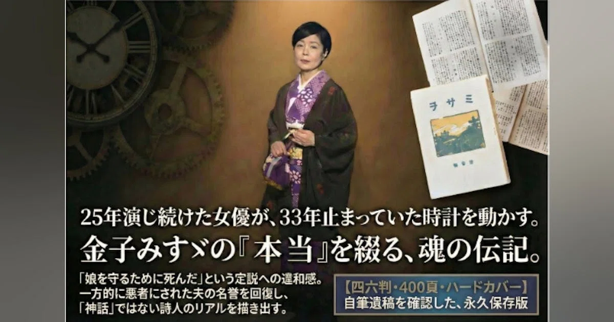 女優・谷英美が金子みすゞの『本当』を綴る伝記を出版したい　　　