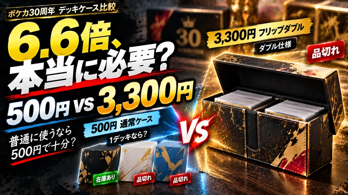 ポケカ30周年のデッキケース、500円で十分？3,300円「みんなでおいわい