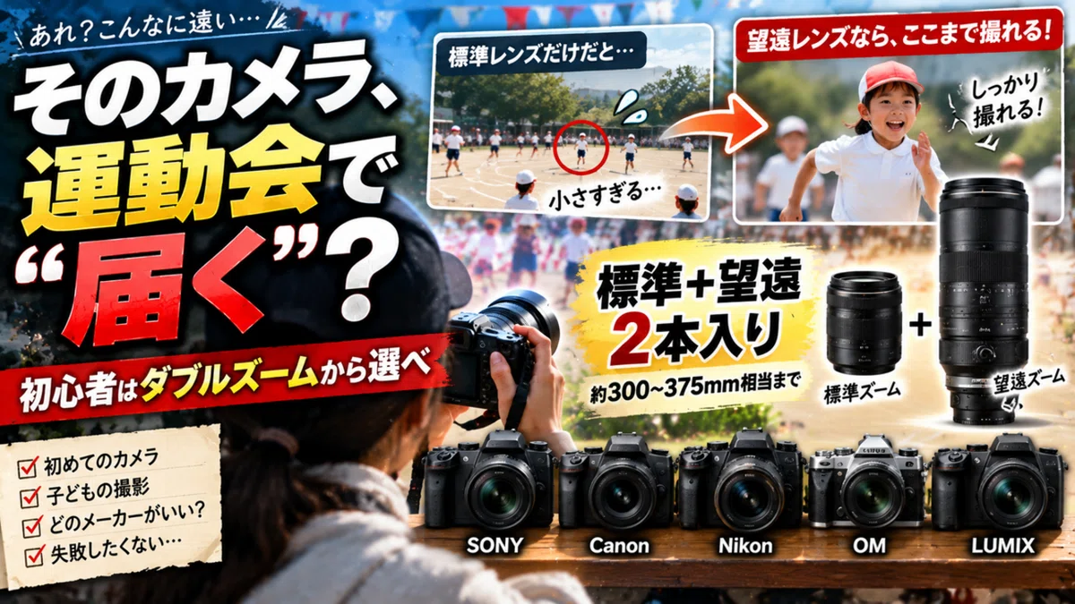 運動会用ミラーレス初心者おすすめ5選｜ダブルズームキットならどれ