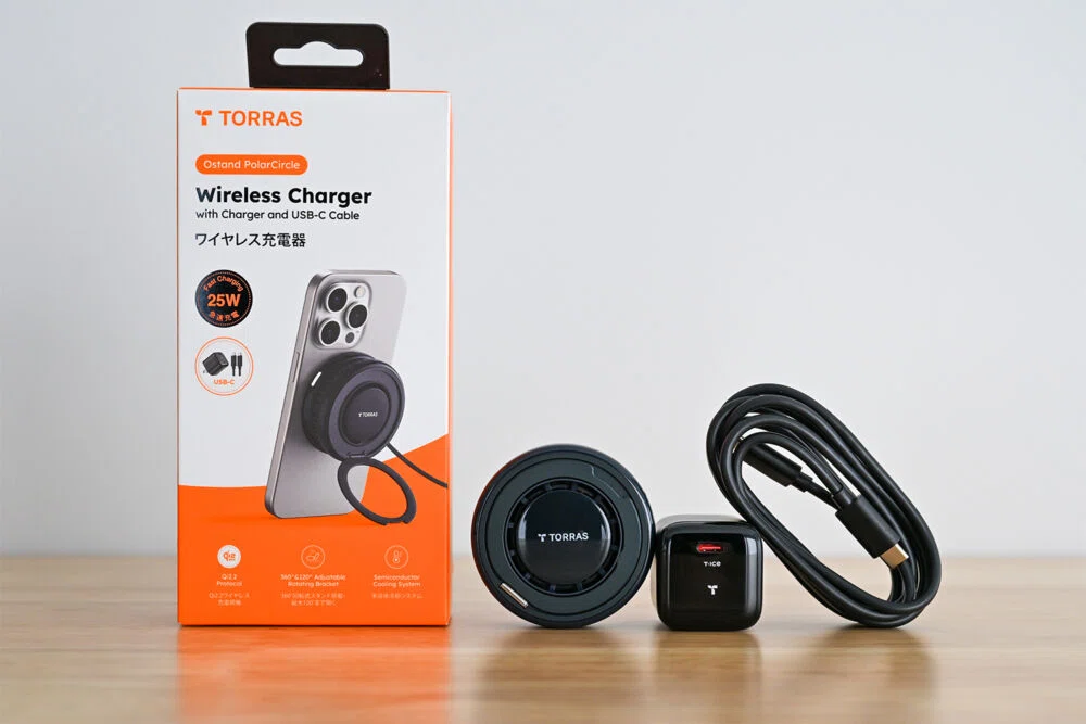 TORRAS Ostand PolarCircle Qi2 25Wをレビュー！1パッド充電器の理想形