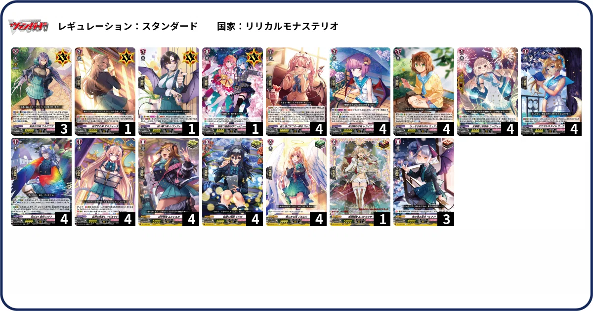 早い者勝ち‼️ エルミニア　デッキ Dスタンダード】公道最速理論エルミニア【ヴァンガード】｜あまりん。
