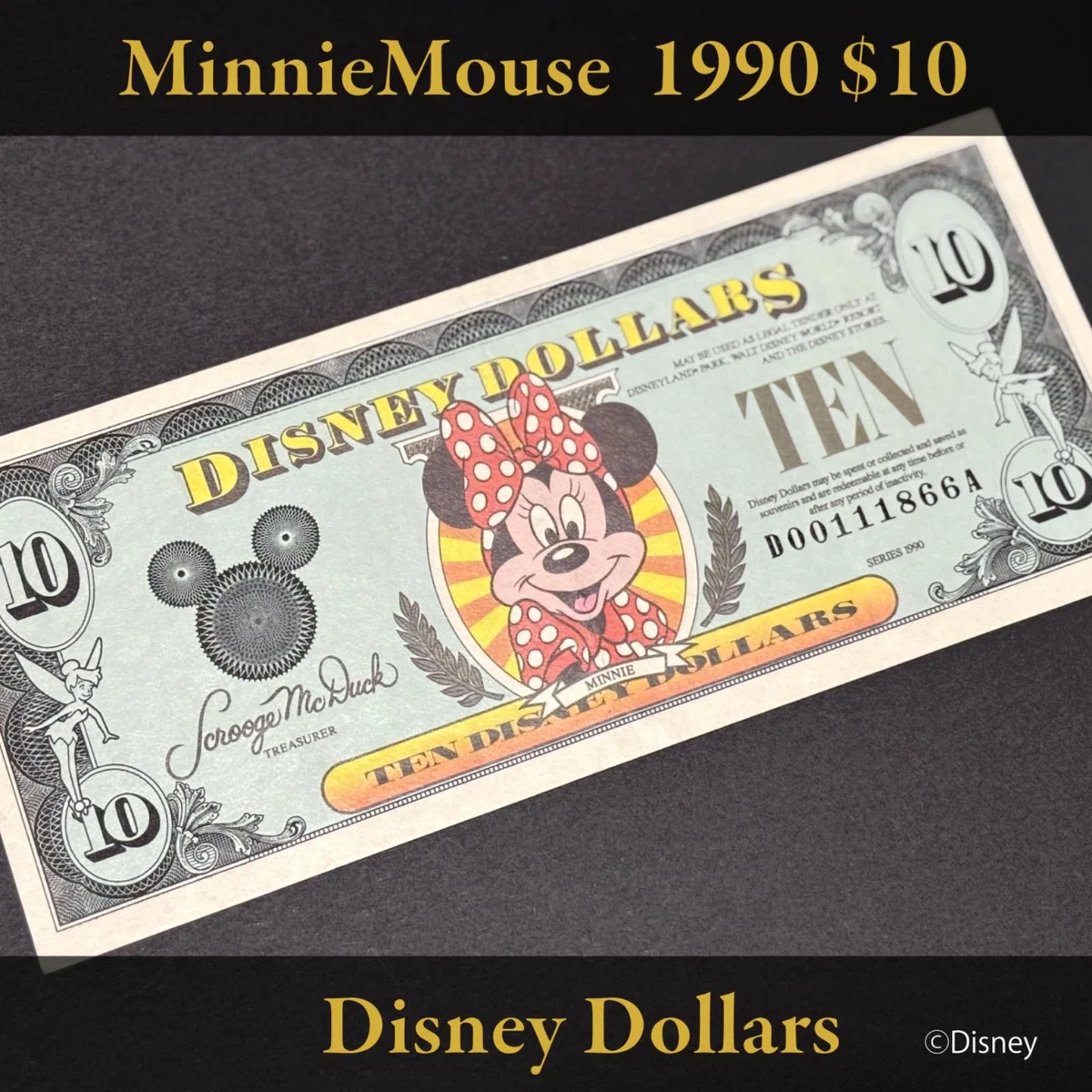 初めてのDダラー】1990年版（$10初登場）ディズニーダラーの紙幣を徹底