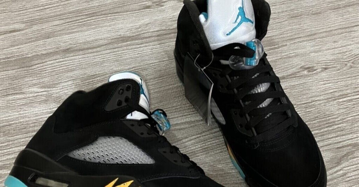 2016年製　JORDAN5 　黒　20cm Nike Air Jordan 5 Retro OG Black Metallic 2016 US 10 Brand