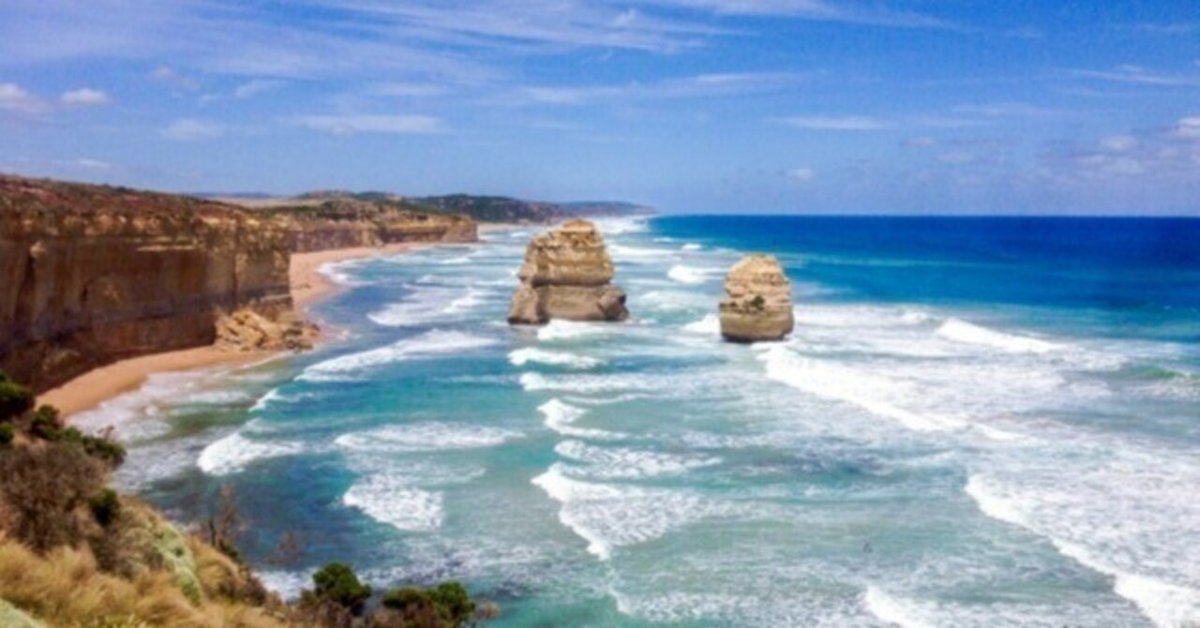 グレートオーシャンロード パステル画 原画 グレートオーシャンロード パステル画 原画 絵画 megu 通販