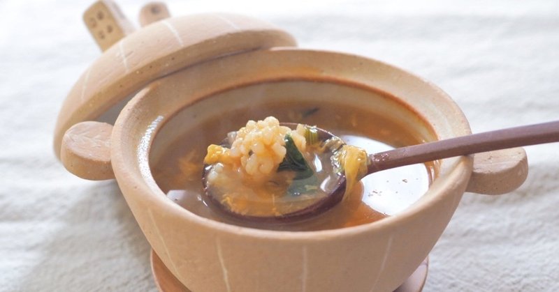 ミニミニ土鍋でインスタントスープ