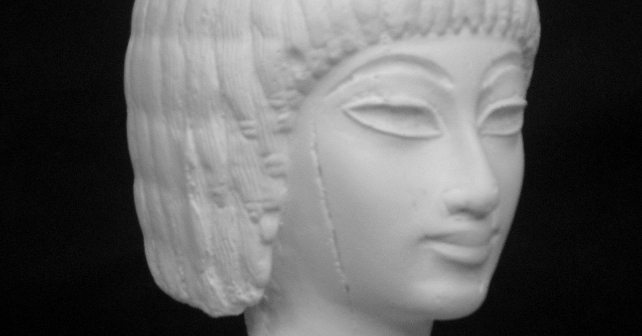A-375 古代エジプト男子首像｜石膏像ドットコム（脇本）