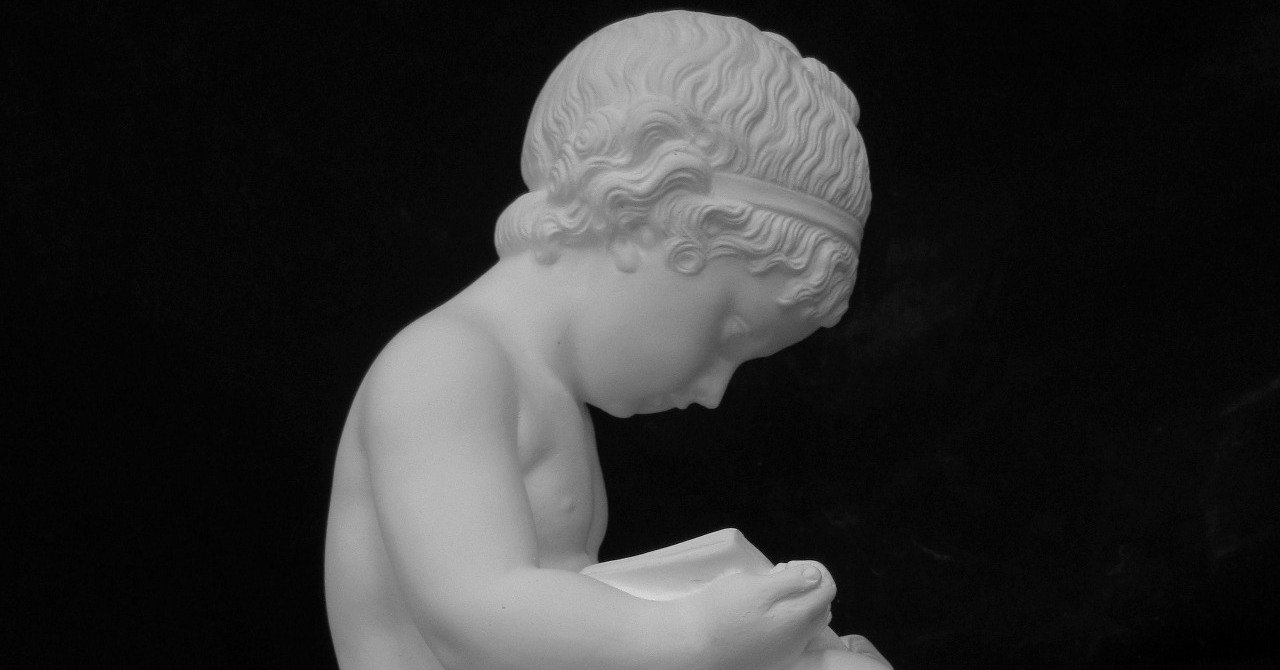 A-312 読書する童｜石膏像ドットコム（脇本）