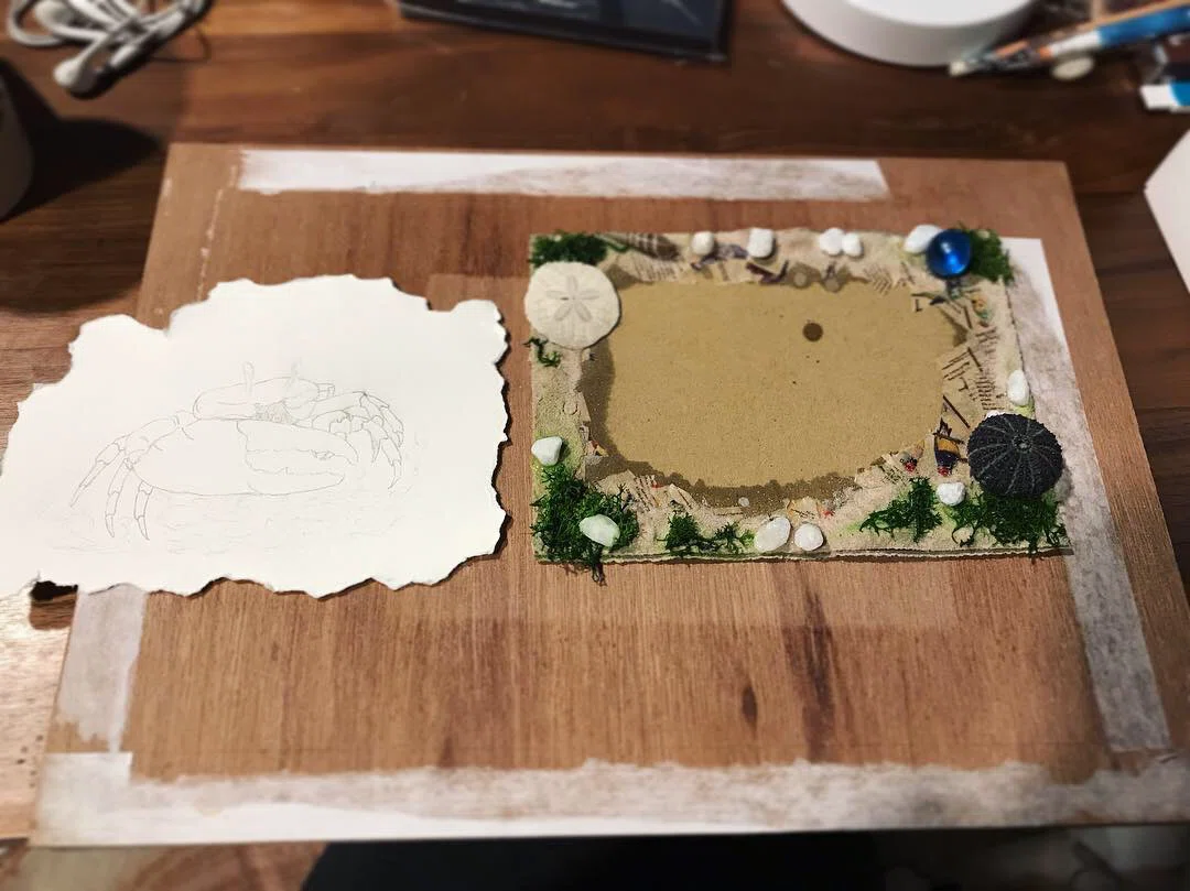 初めてのシャドーボックス作り(F.しっぽ)｜ノーチのしっぽ研究所