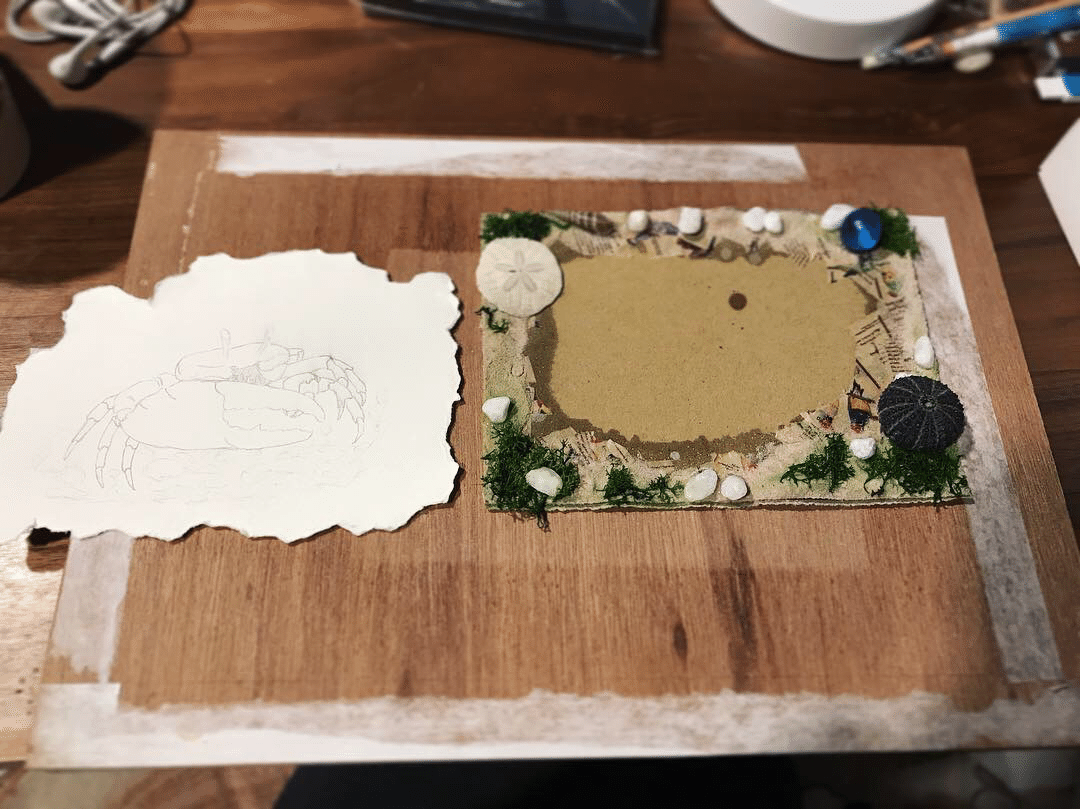 初めてのシャドーボックス作り(F.しっぽ)｜ノーチのしっぽ研究所