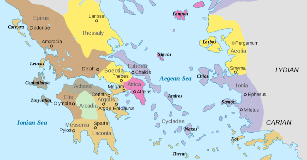 古代ギリシャ語の方言の話 言語地図の色彩世界(アニマより)｜Riku