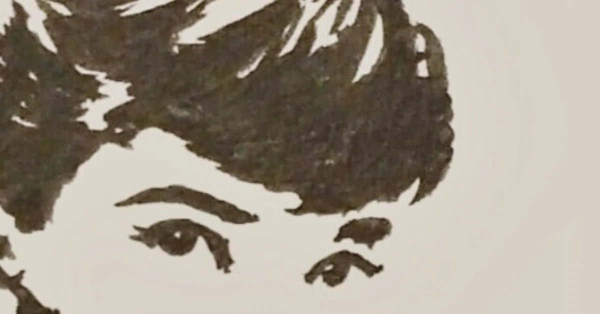 オードリー・ヘプバーン』墨絵｜せきぞう、