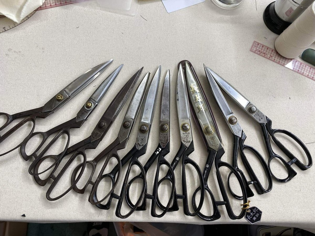 裁ち鋏 兼吉 二代目 東鋏 裁ちばさみ （裁ち鋏 二代目長太郎 取り掛かり） 