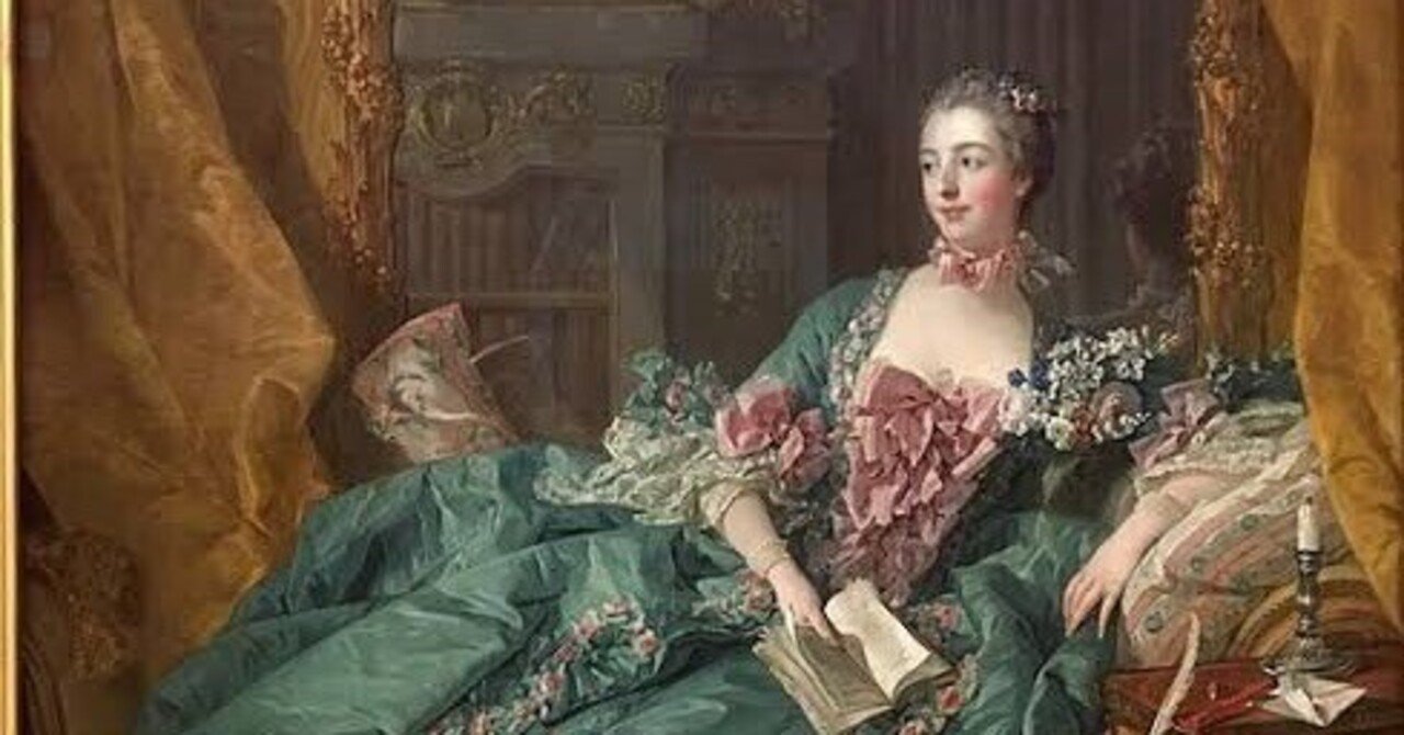 『ポンパドゥール侯爵夫人』フランソワ・ブーシェ、1756年