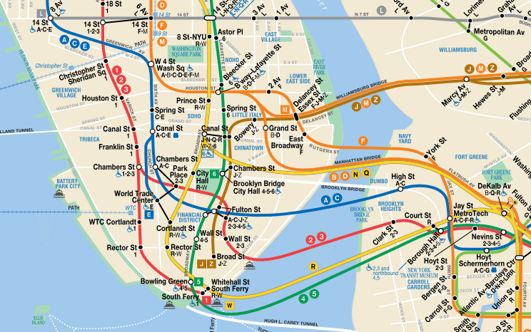 スマホで拡大すると情報が増えていく路線図｜井上マサキ