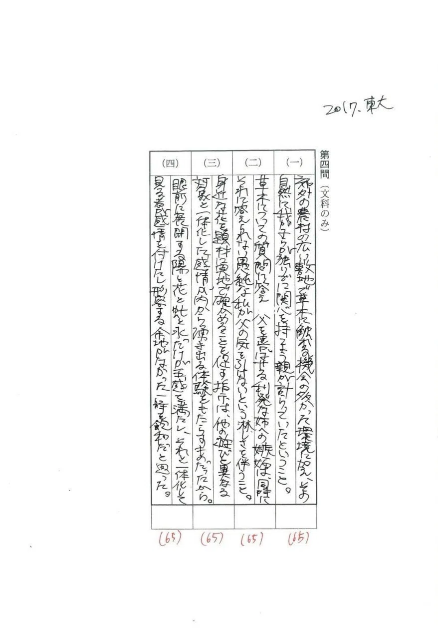 2017東京大学/第四問(随想)/解答解説｜国語王☠️