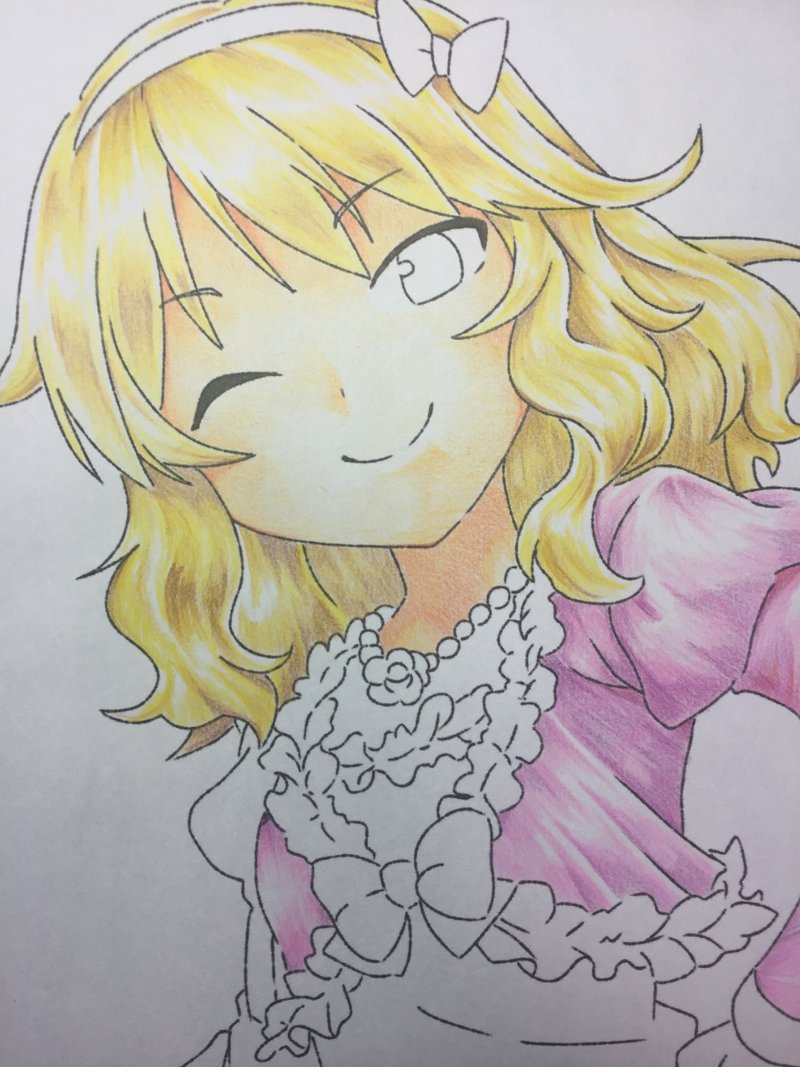 色鉛筆メイキング 櫻井桃華 おーたか Note