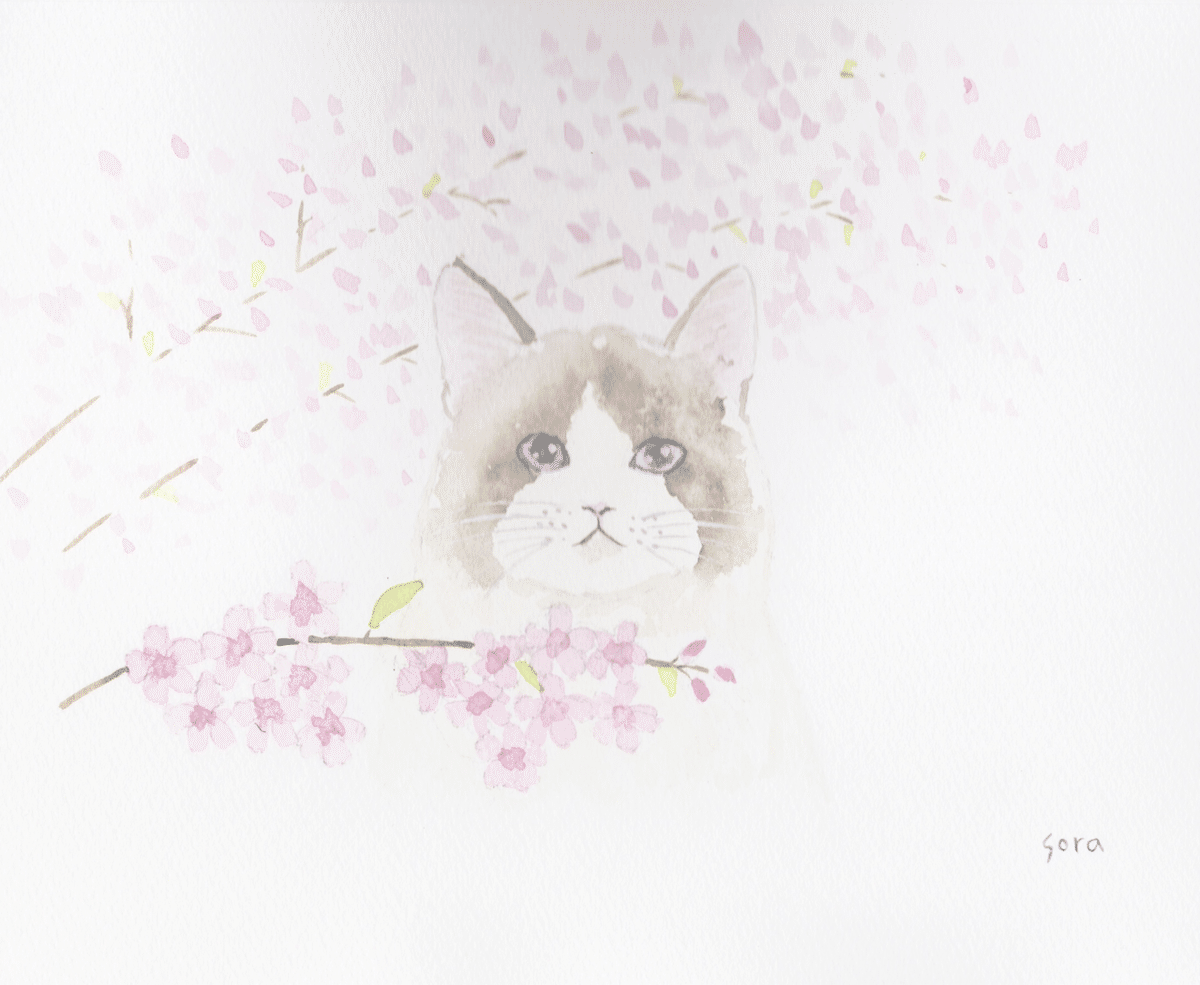 【子猫と桜】アクリル画 F3 風景画 絵画 猫の絵 子猫と桜】アクリル画 F3 風景画 絵画 猫の絵 子猫と桜】アクリル