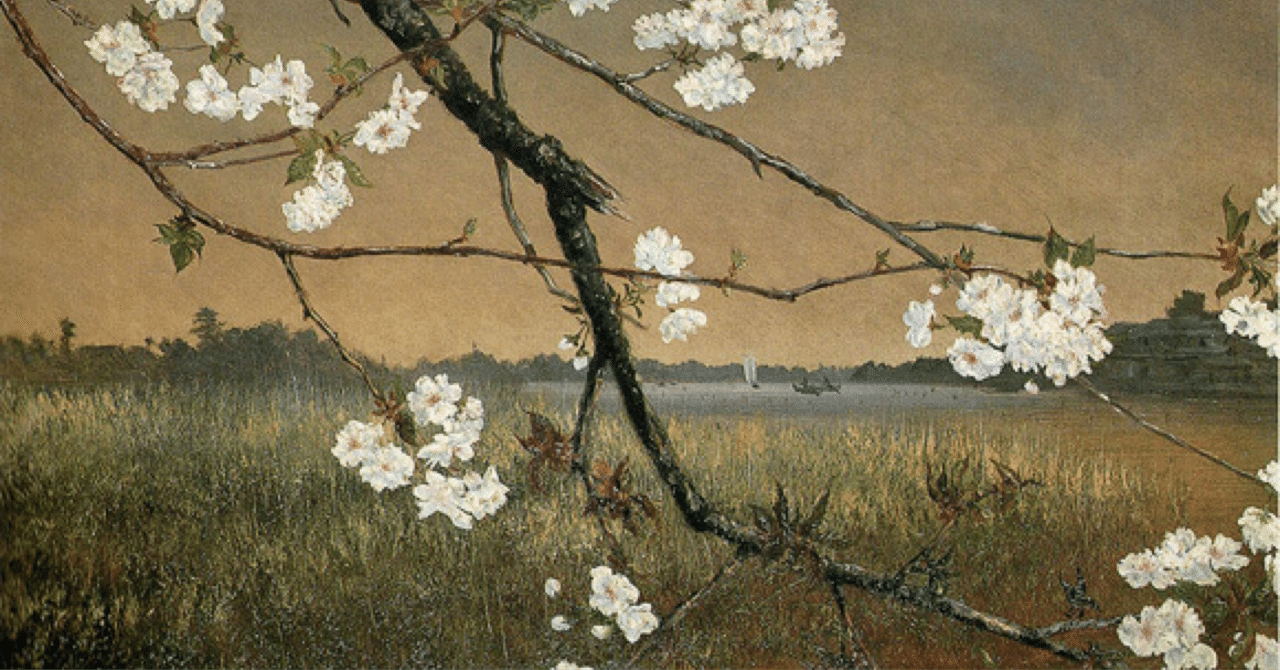 墨水桜花輝耀の景』高橋由一、1874年｜kaniko