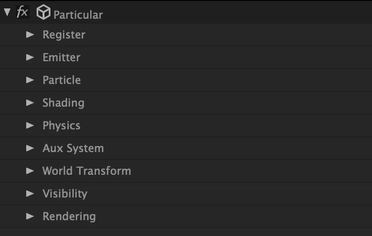 After Effects Particularの使い方講座 1 城台直人 Note After Effects Particularの使い方講座 1 城台直人 Note