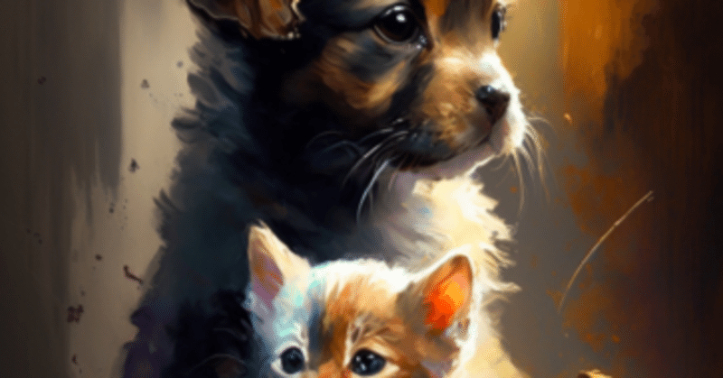 『犬と猫の感動的な友情の物語』