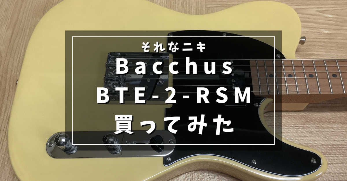 Bacchus BTE-2-RSM購入｜それなニキ