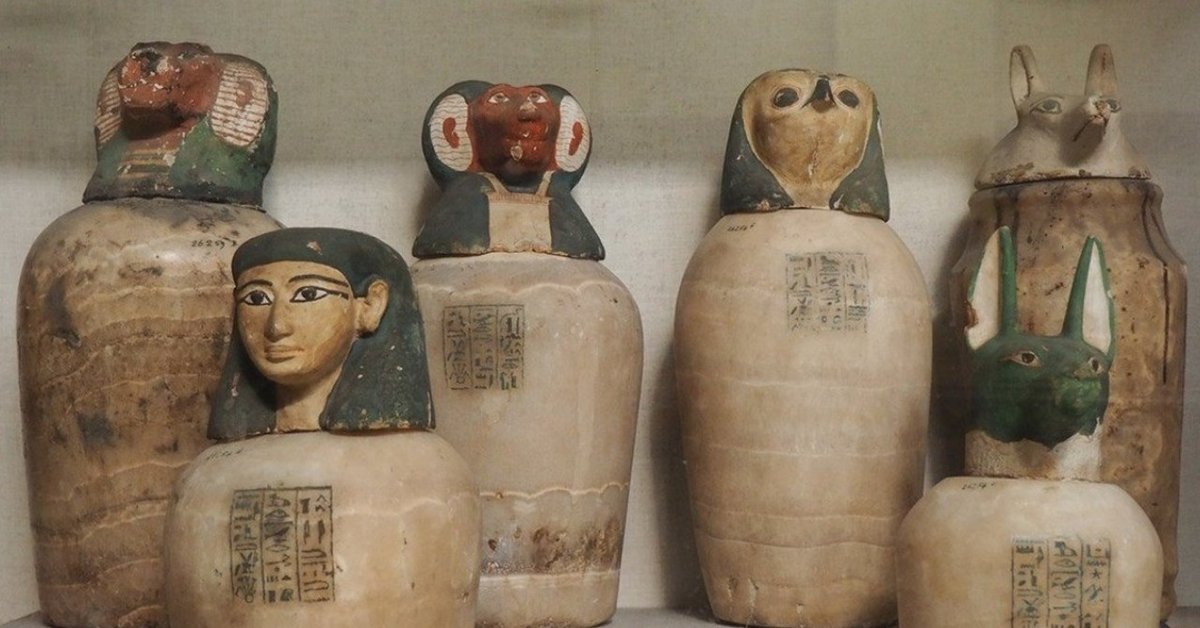 古代エジプト ミイラ カポノス壺 箱付き 超貴重 Q91-2 熱かっ