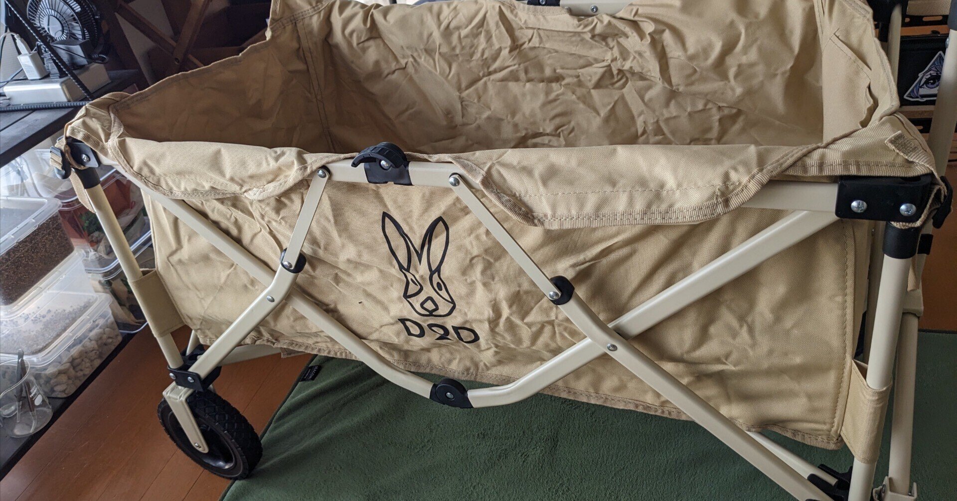 【取引終了】DOD(ディーオーディー) キャリーワゴン ノーマルタイヤ 大容量 150L 耐荷重100kg Amazon | DOD(ディーオーディー) キャンプ道具 をまとめて運べる
