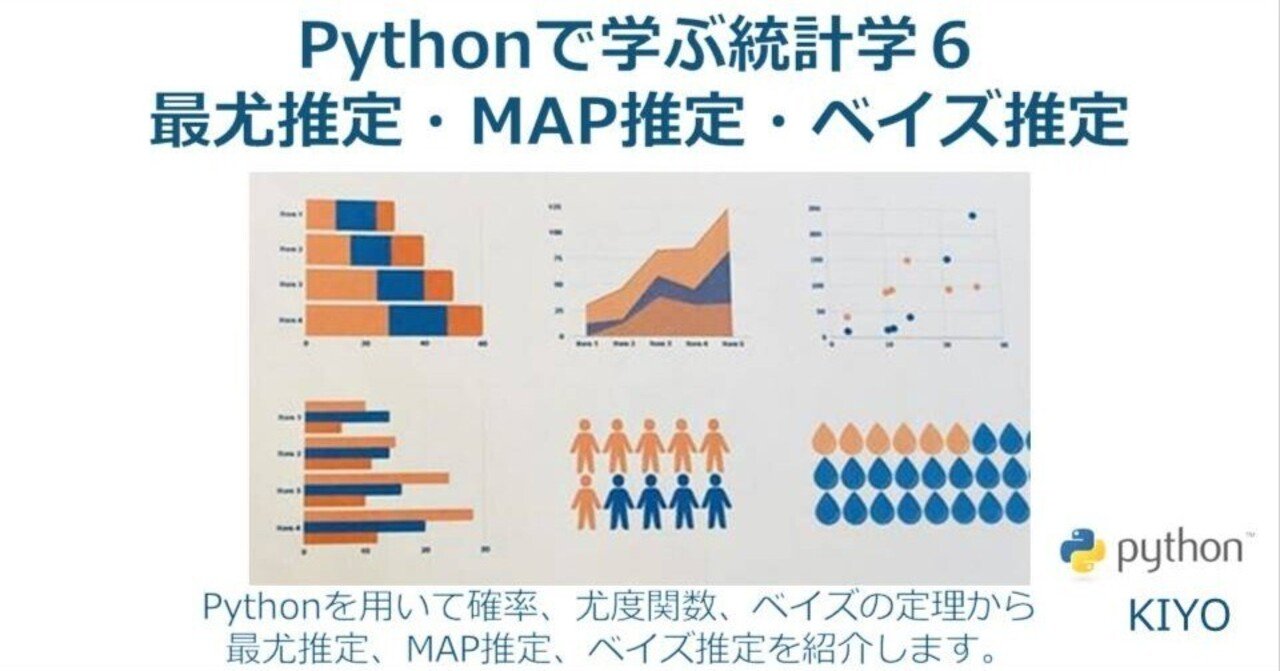 Pythonで学ぶ統計学６：最尤推定・MAP推定・ベイズ推定｜KIYO