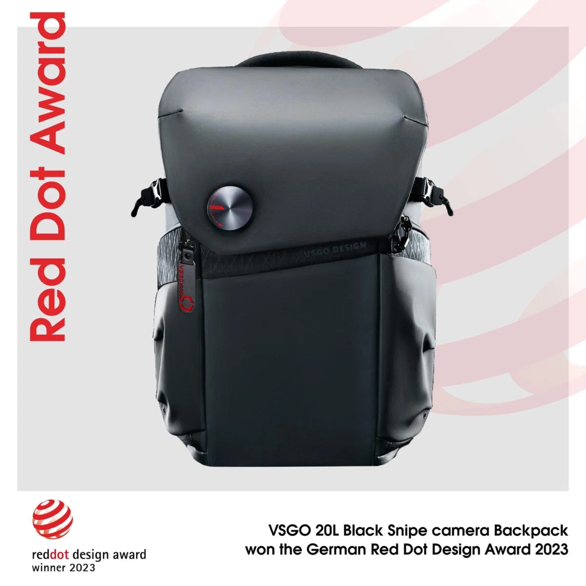 VSGO V-BP01 ブラック ロールトップカメラバッグ（VSGO カメラリュック 