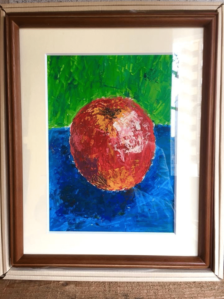 中学生の時に描いたリンゴ。｜画家・ペーの日記
