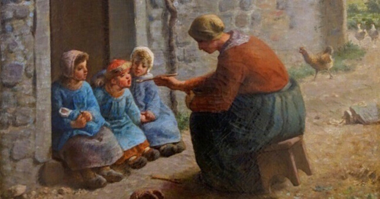 子どもに食べさせる母（ ついばみ）｜東京備忘録