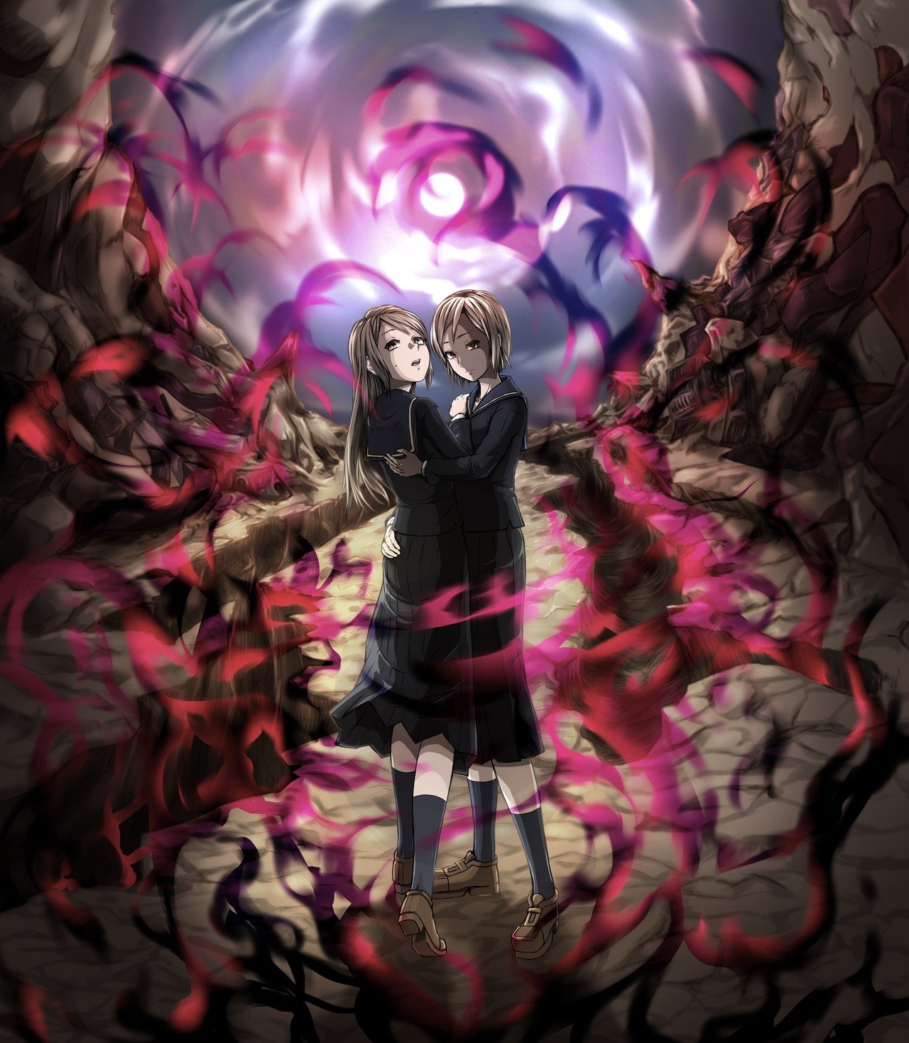 18 03 声優ボーカルユニット Ane Mone 2ndシングル 終焉ノ世界ー絶エル双ノ縁ー 楽曲イメージイラスト 桜祐 Note