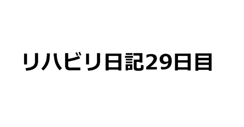 リハビリ日記 2019/02/27（退院29日目）