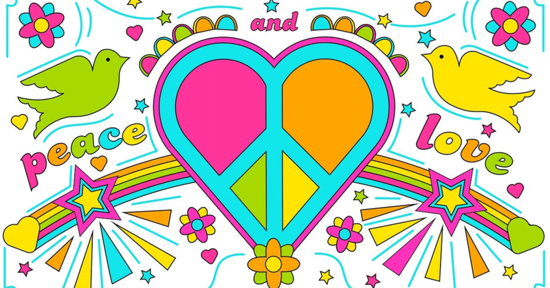 ☮️ Be Hippie in your heart 💟☮️ 戦争反対キャンペーン 💟