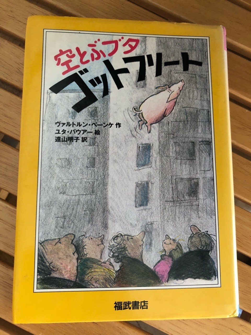 空を飛ぶ豚と鳥のリトグラフ 空とぶブタ ゴットフリート｜KOKAGE