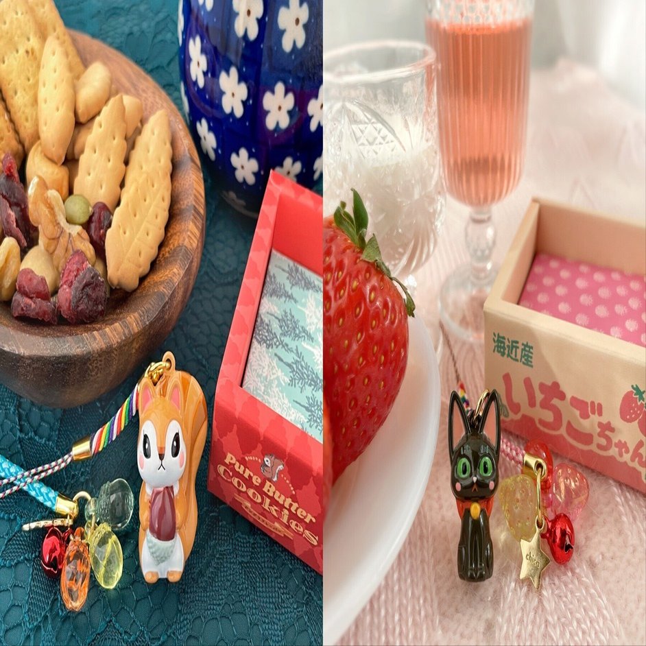 受注締切間近「3月のライオン」リスポッケ先生&いちごちゃん根付鈴 お