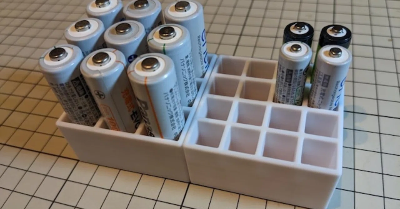 3Dプリンターできっちり収まる電池スタンドを作る｜あれ