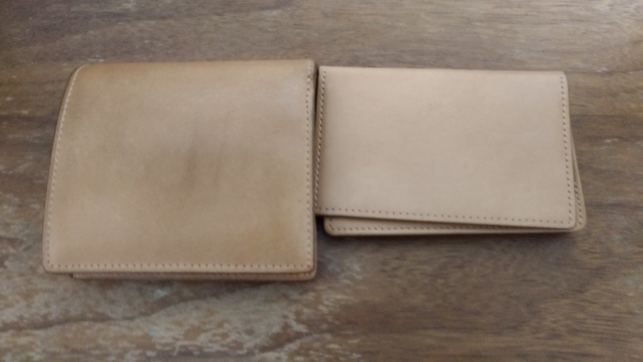 1年間育てた無印良品の財布と名刺入れ Notobook Note
