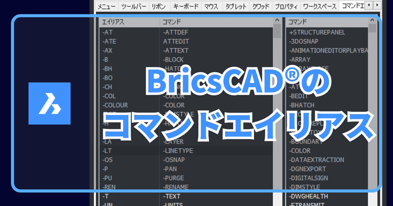 Q. BricsCAD でコマンドの短縮入力できますか？