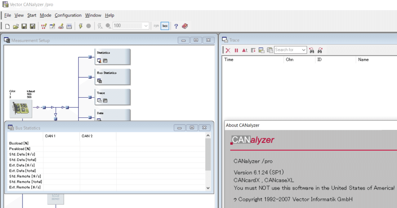 CANalyzer Ver6.1とCANcaseXLの組み合わせをWindows10で動作させる方法