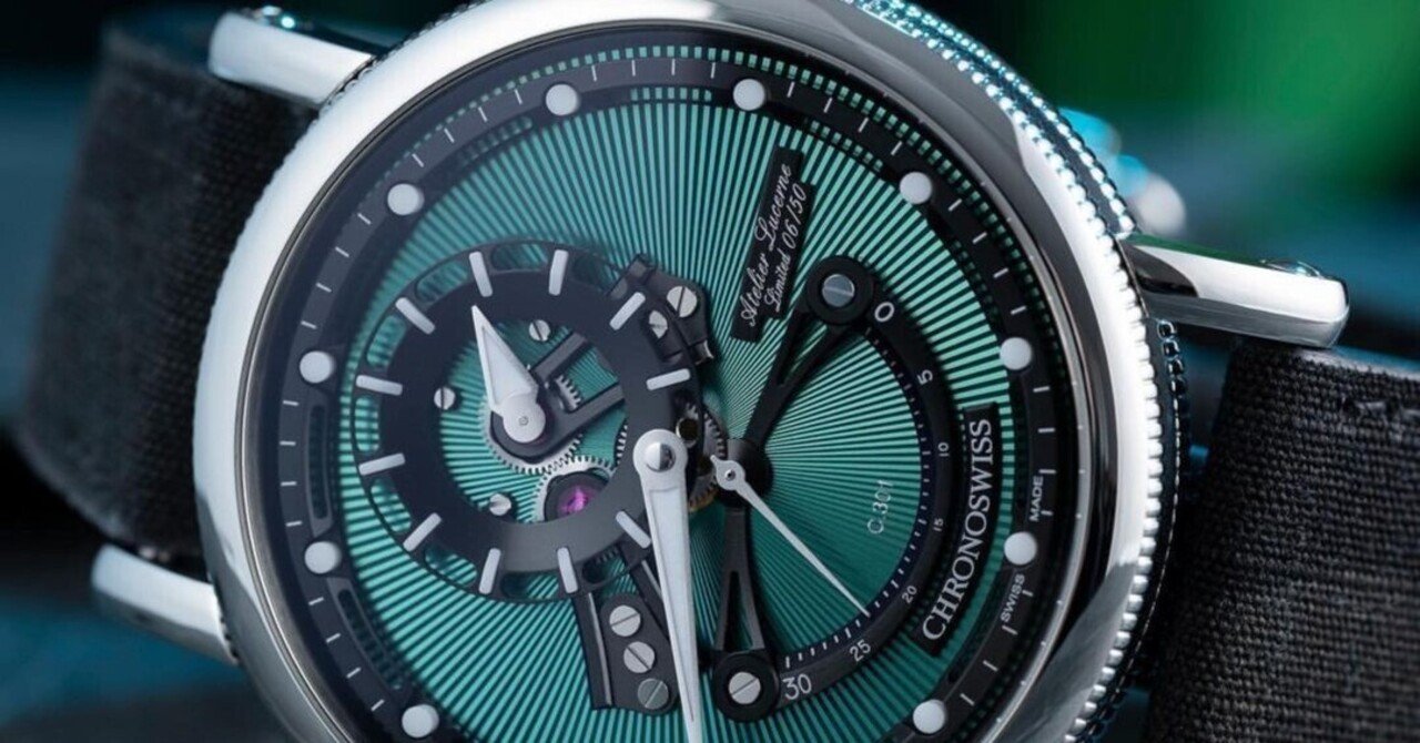 ☆ 極レア 希少  RICHWELL  リッチウエル  レクタープ  未使用 オープンギア レ・セック オーロラ CH-6923-TUBK2｜CHRONOSWISS クロノ