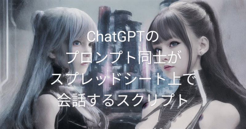 ChatGPTのプロンプト同士がスプレッドシート上で会話するスクリプト
