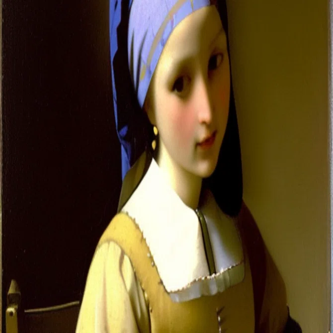 青いターバンの少女/ヨハネスフェルメール（Girl with blue turban