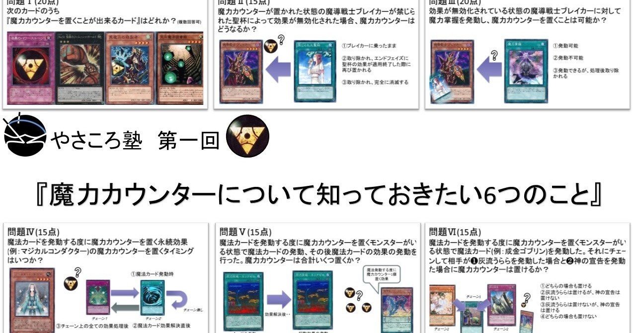 第一回やさころ塾『魔力カウンターについて知っておきたい6つのこと