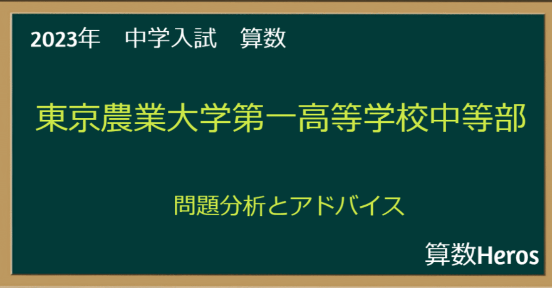 東京農業大学第一高等学校中等部(第1回)入学試験問題集2023年春